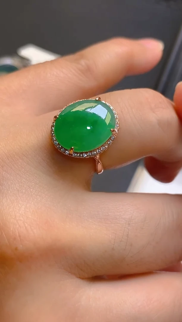 【闪购商品】翡翠耳饰银S925镶嵌天然A货翡翠1