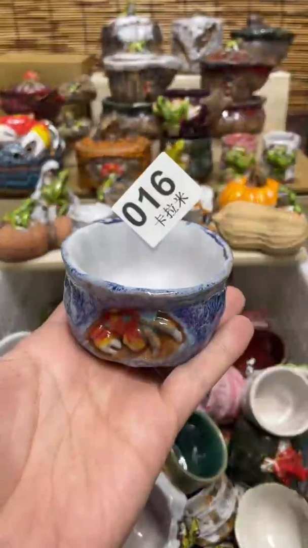 大*鱼016精美粗陶手工柴烧