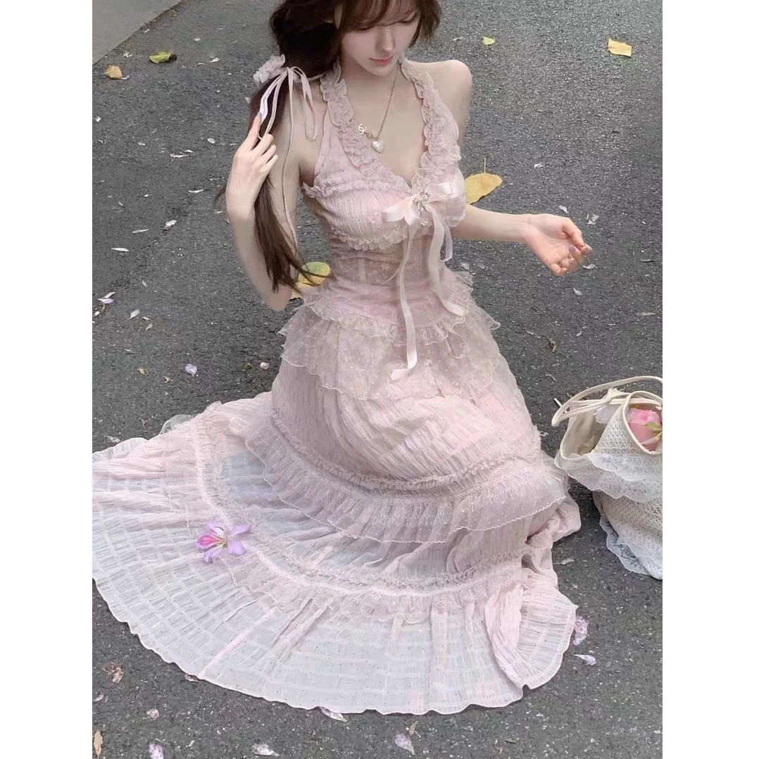 大码女装法式夏温柔风法式设计感显瘦上衣长裙小个子11265