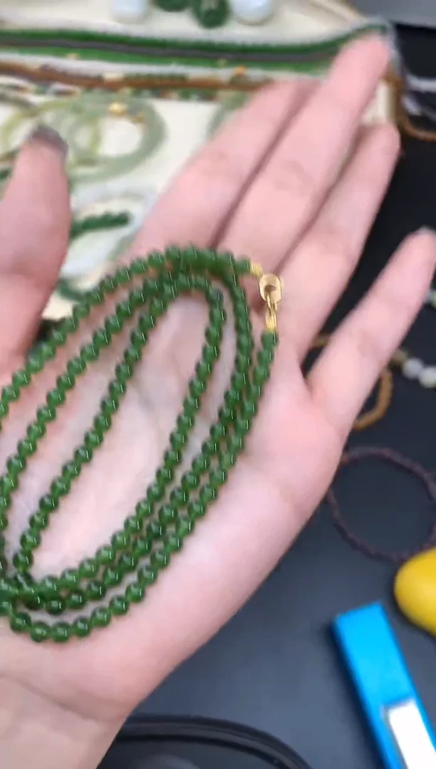 【闪购商品】和田玉珠链18K金镶嵌珠链A22|126580