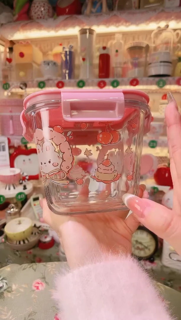 【闪购商品】摆件樱桃兔便当盒品质好，发货快，放心拍