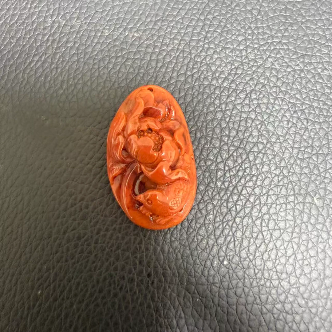 天然南红花开富贵宫廷风男女款礼物吊坠