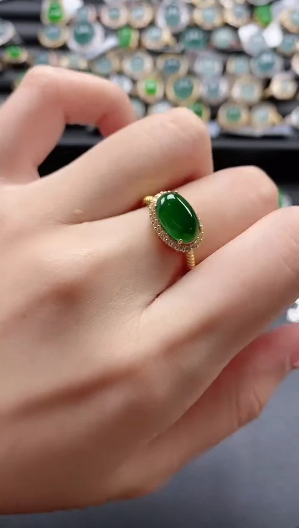 【闪购商品】翡翠戒指银S925镶嵌51511