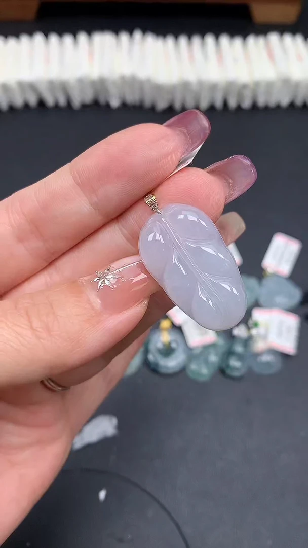 翡翠18K金镶嵌吊坠(不含链)MS190416