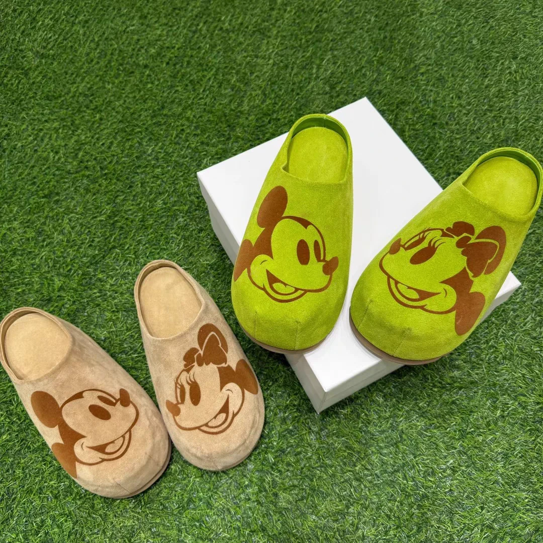 6cm厚底增高米奇勃肯鞋女外穿包头半拖鞋2025春季新款复古穆勒鞋