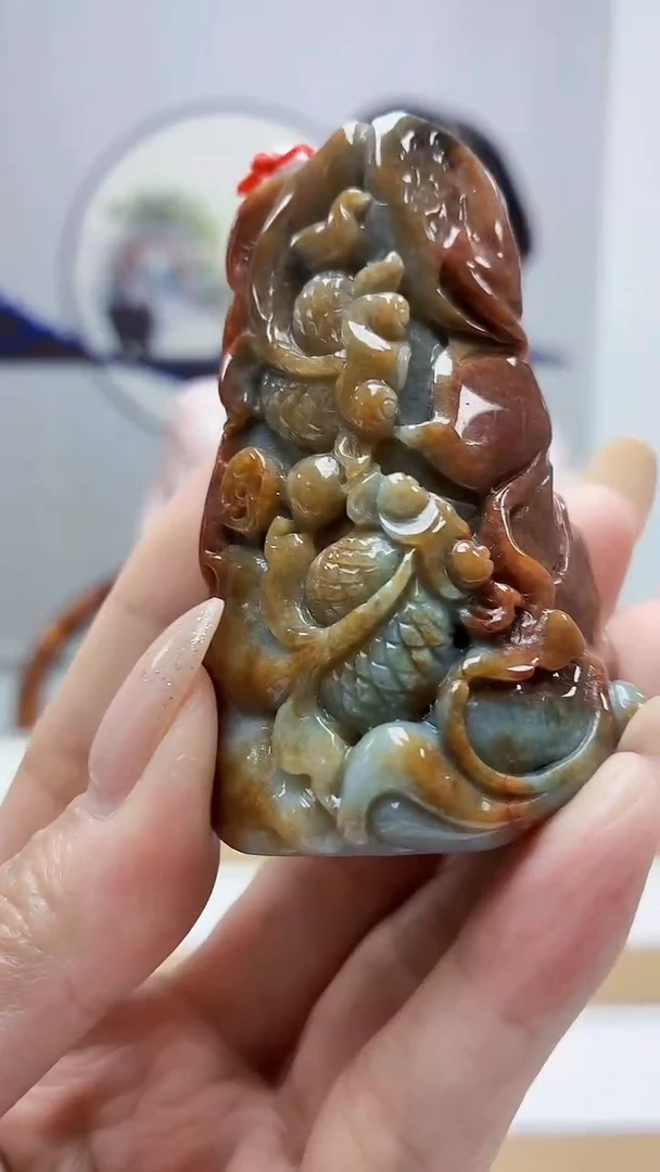 未镶嵌定制翡翠4812MM-毛货挂件44