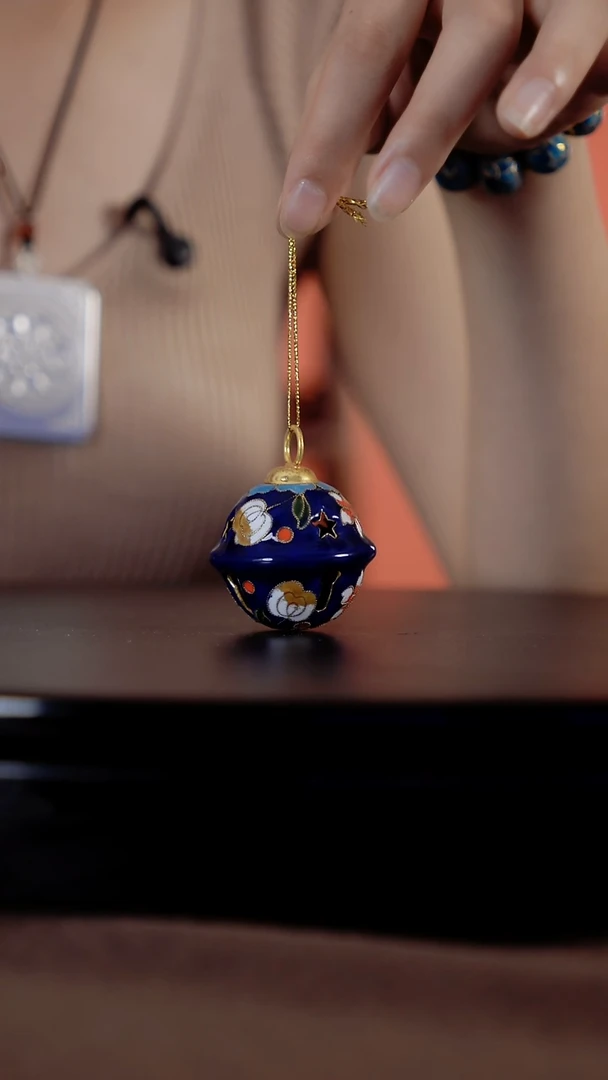 雪橇铃铛 挂件非遗珐琅景泰蓝 蓝色