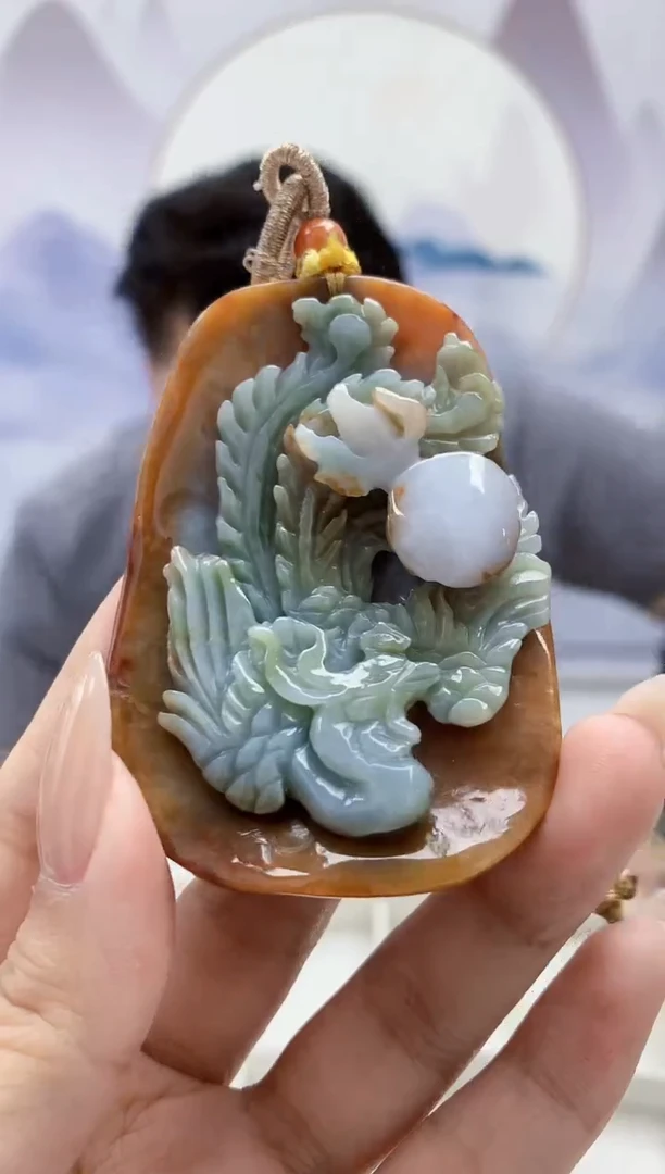 定制翡翠未镶嵌5060xx-毛货挂件194