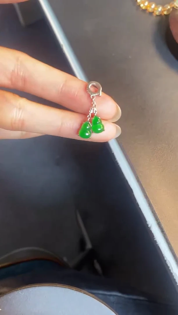 吊坠(不含链)银S925镶嵌翡翠1