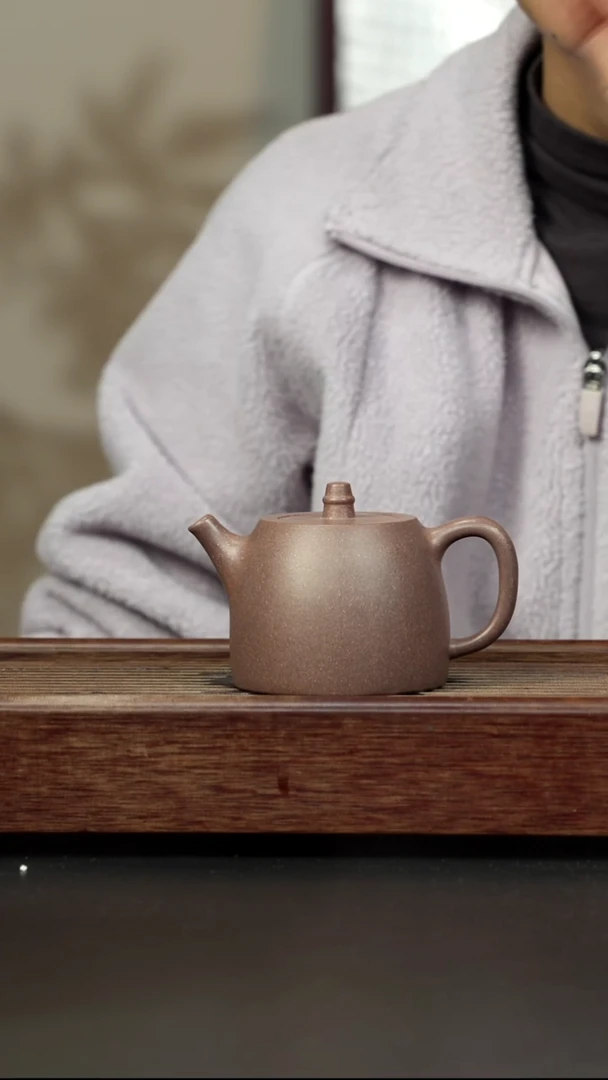 紫砂茶壶桃花泥 汉铎