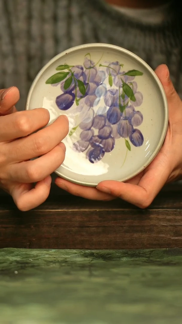 瓷器青诗集手工手绘瓷器