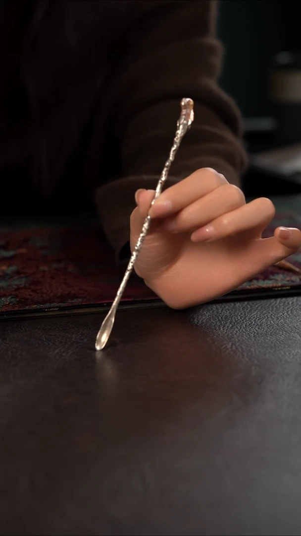 君心茶事陶瓷周边银茶拨 珍珠