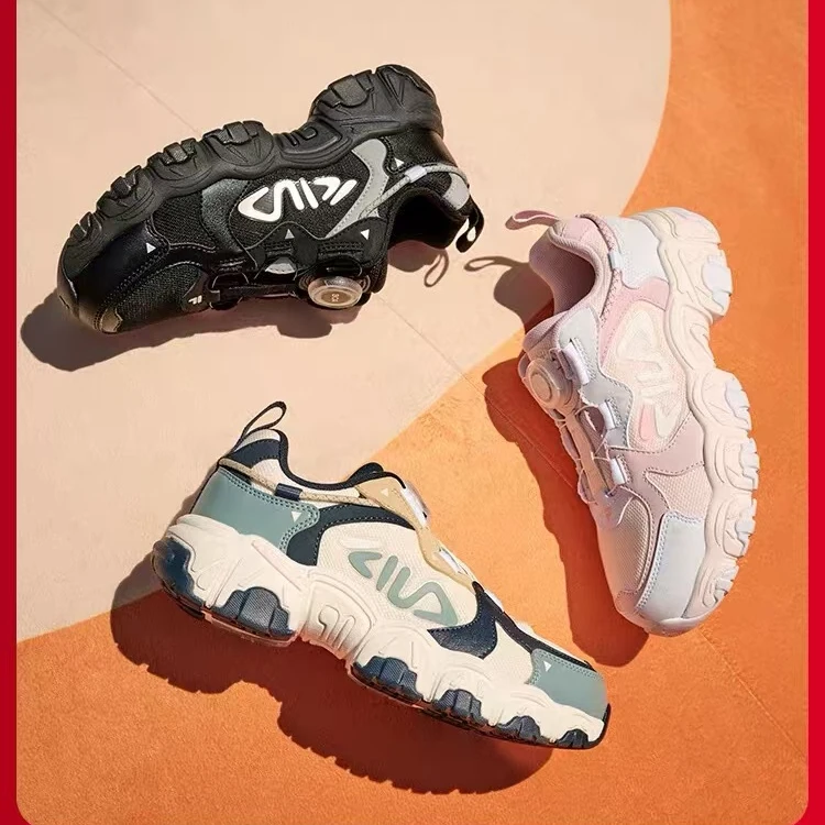 【斐乐儿童】新款儿童猫爪运动时尚百搭休闲复古跑鞋K55B411105