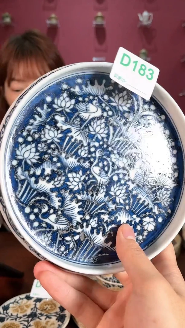 【闪购商品】摆件 景德镇陶瓷元青花茶承183