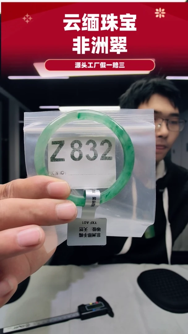 未镶嵌手镯石英质玉（非洲翠）58圈口Z832
