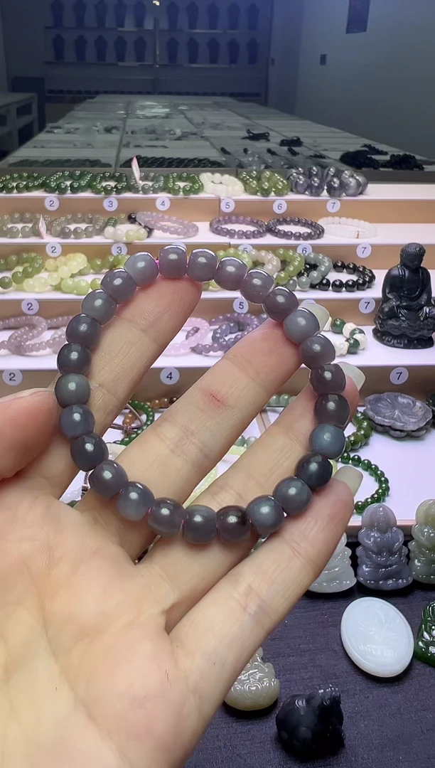 未镶嵌手串和田玉120号链接卡8mm