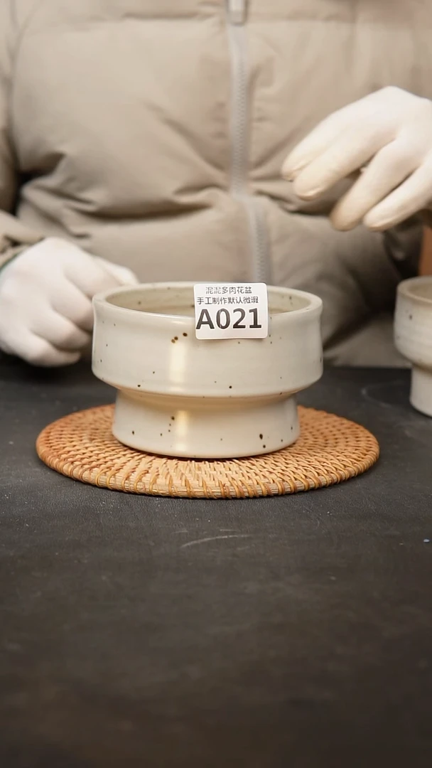 【闪购商品】瓷片021泥泥手工花盆