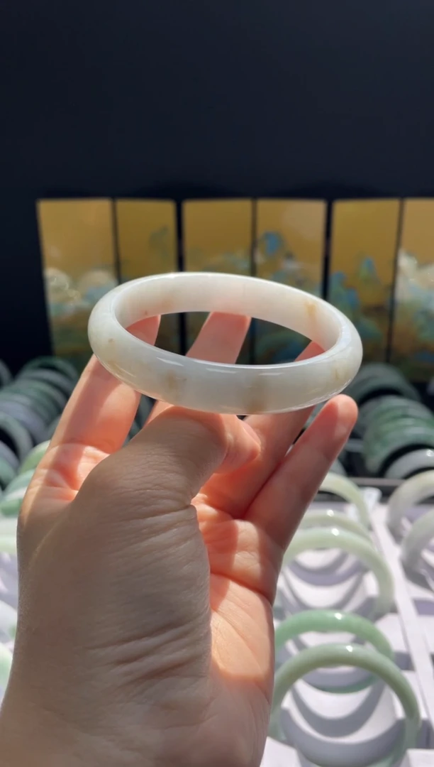 未镶嵌手镯翡翠天然缅甸A货翡翠手镯58-60圈口