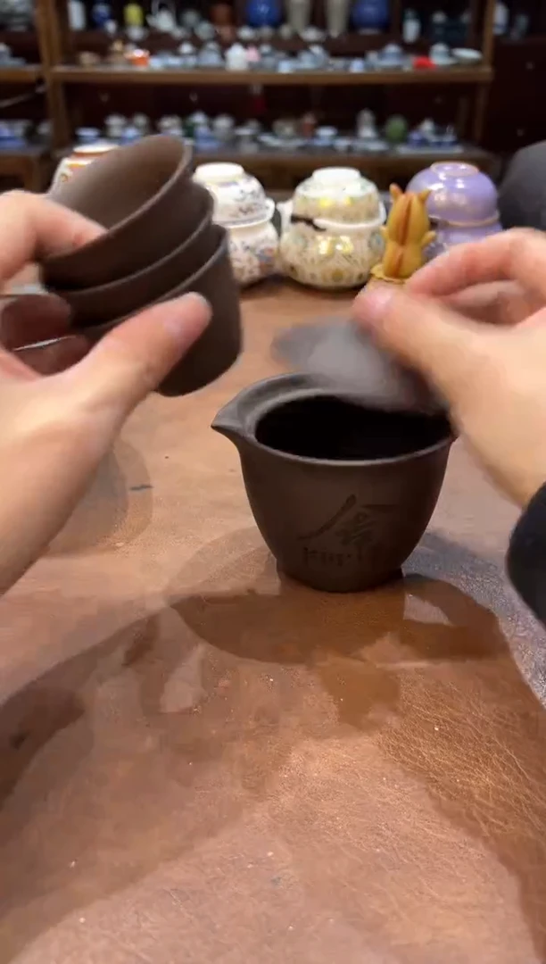 真的很便宜超好看会开片的旅行茶具