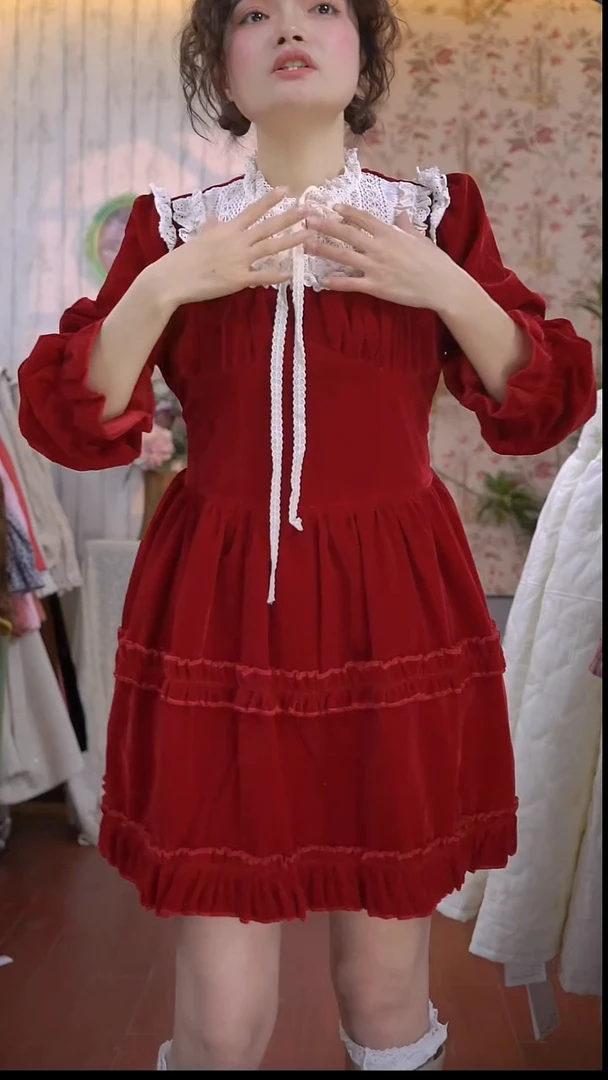 挂脖款63383红色短款-M