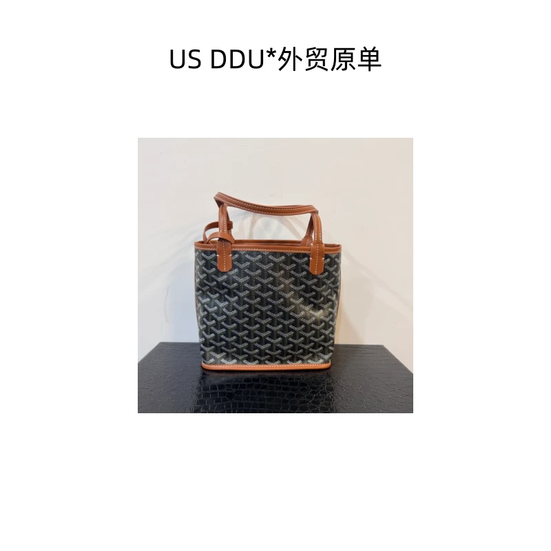 G 棕色狗牙mini托特单肩包 mini托特/B031