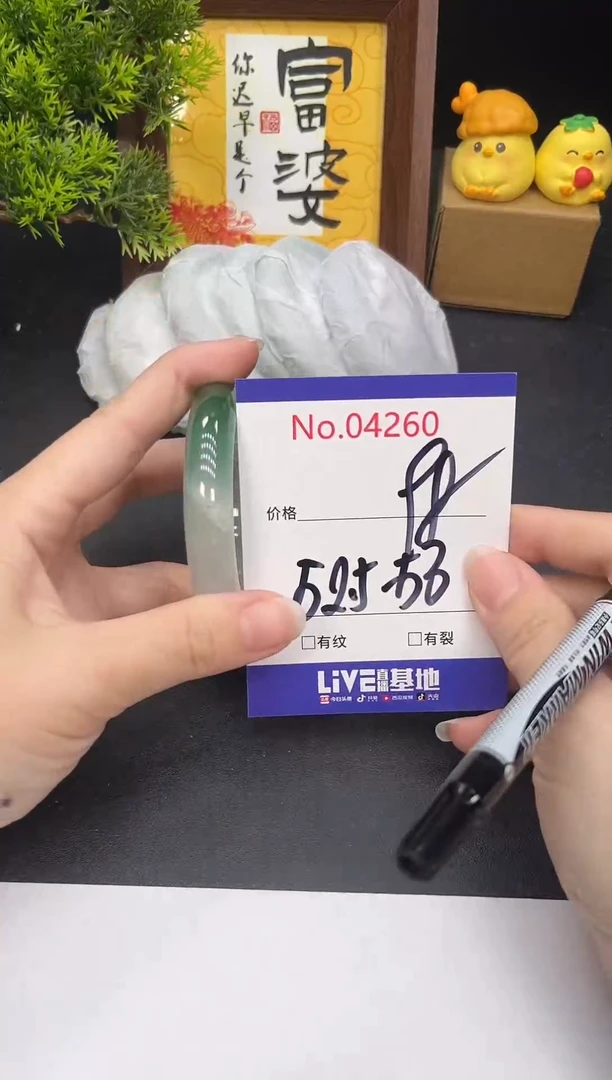 未镶嵌手镯翡翠4260