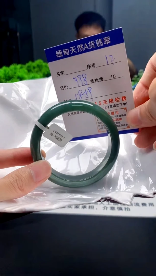 未镶嵌手镯翡翠12缅甸天然A货翡翠需包容瑕疵，介意慎拍