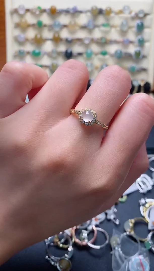 银S925镶嵌戒指翡翠11111+7