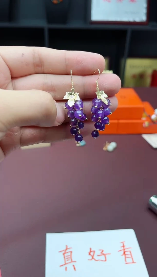 水晶耳饰银S925镶嵌439000