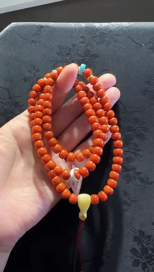 颈饰18K金镶嵌南红玛瑙珠宝原创