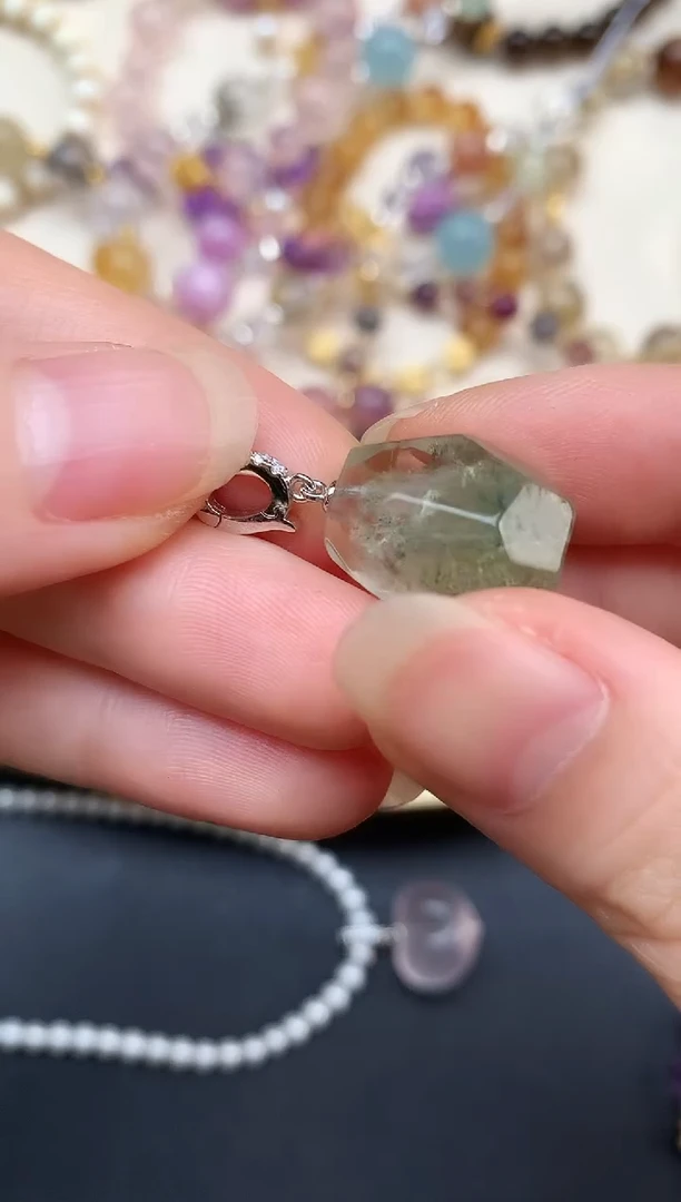 银S925镶嵌吊坠(不含链)水晶E322|330