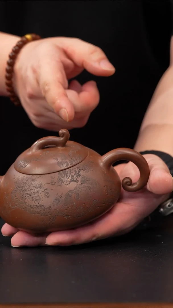 茶壶紫砂37 如意汉飘,YLP,紫泥,/////