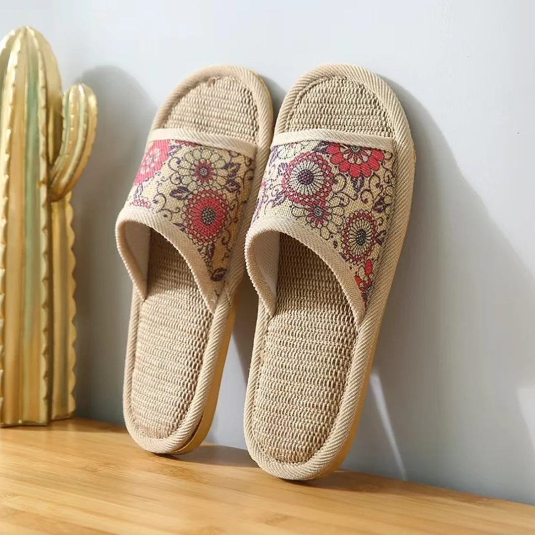 亚麻棉麻拖鞋居家凉拖鞋春秋夏居家拖鞋