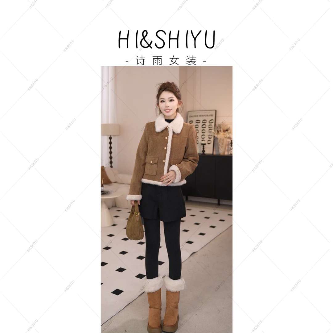 2025冬季新款美拉德短外套保暖白鸭绒羽绒服7789