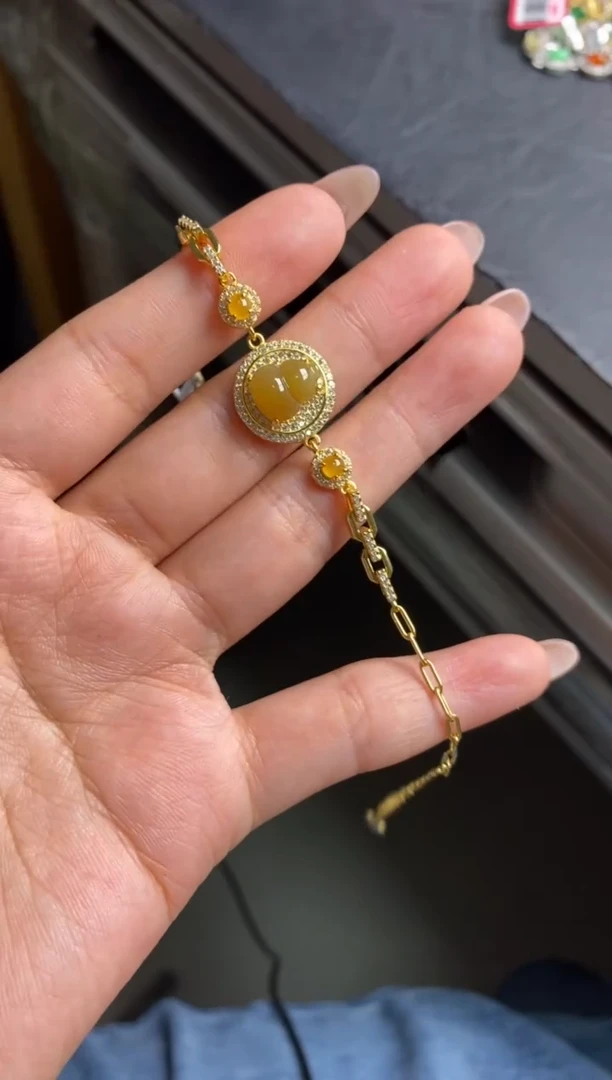 银S925镶嵌戒指翡翠琳*酱天然A货翡翠