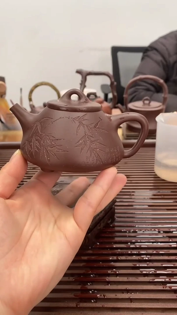 茶壶紫砂子冶石瓢150毫升