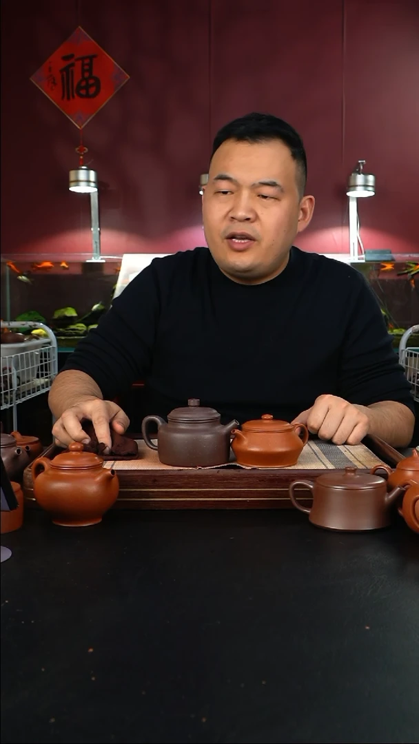 【闪购商品】紫砂茶壶xj红降坡曼殊+粗砂天青德钟
