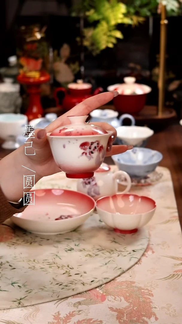 玉泥-樱桃兰寿-宁初盖碗