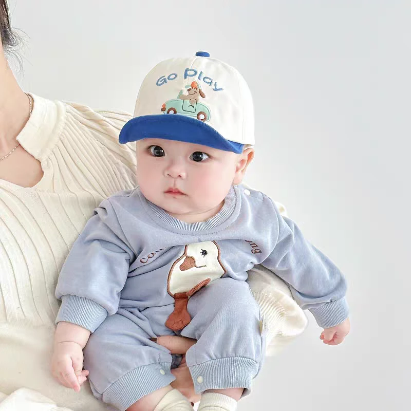 婴儿帽子春秋可爱超萌鸭舌帽男女宝宝小月龄薄款遮阳防晒棒球帽夏