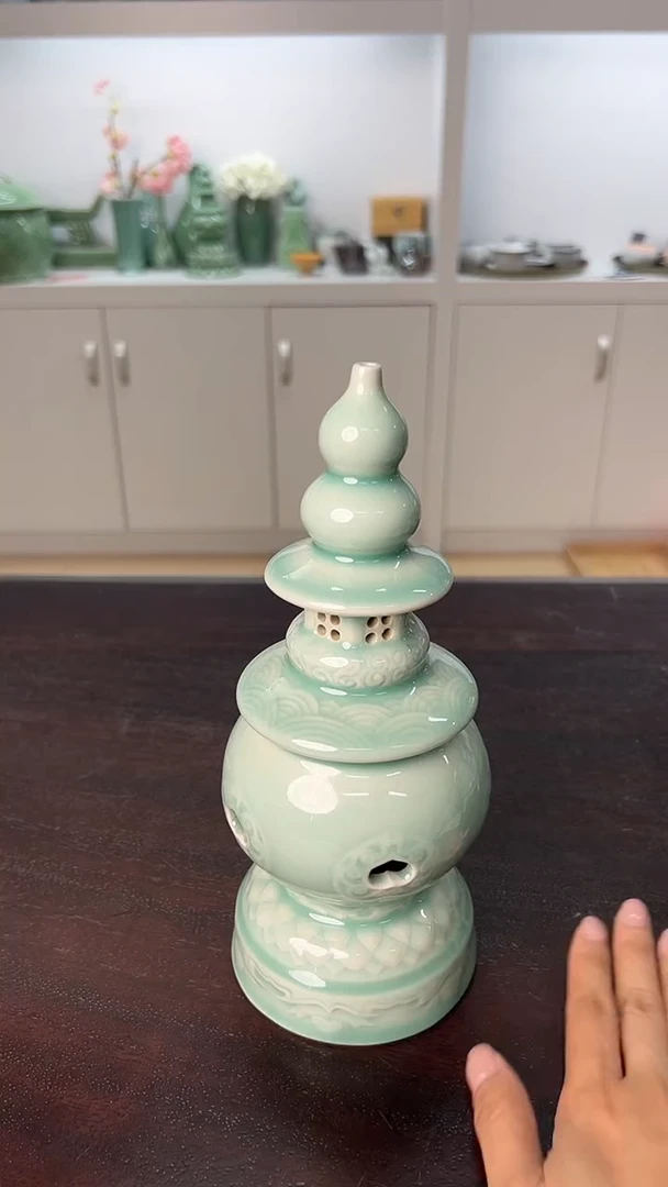 龙泉云间青瓷小米茶器