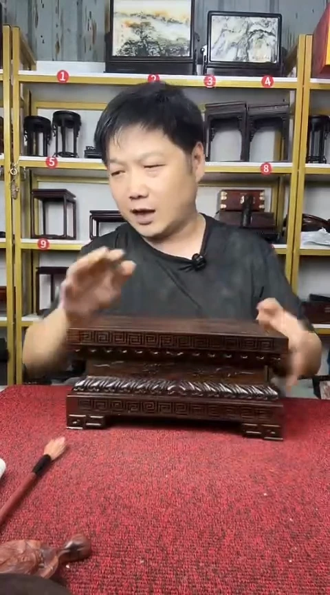 木非洲黑檀长方金刚底座25*15*12CM