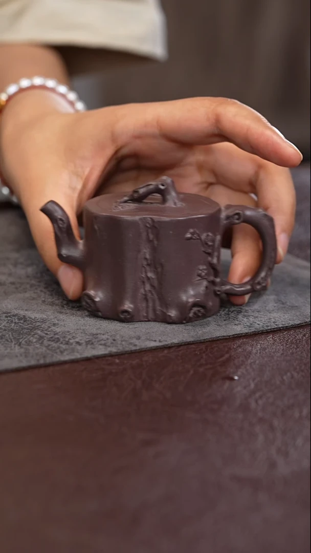 茶杯紫砂天青 全手工 梅桩壶