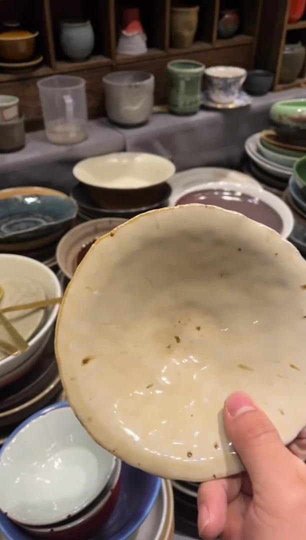 【闪购商品】瓷片9燕麦手工小碟1个