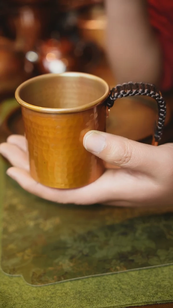 【闪购商品】紫铜咖啡杯纯280毫升冲之 铜壶