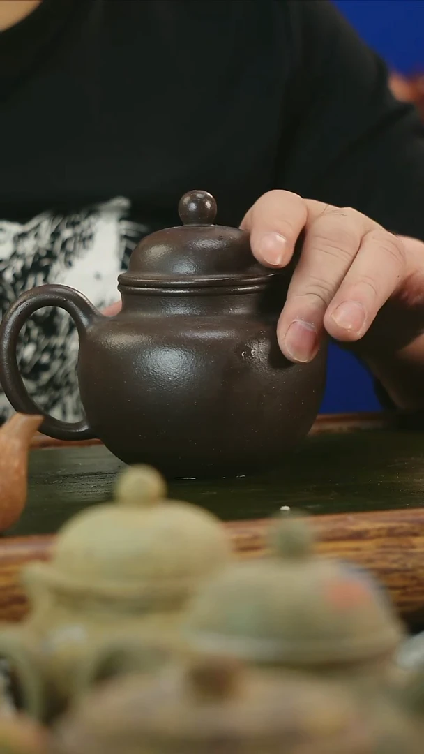 茶壶紫砂天青古乌泥光塑多球