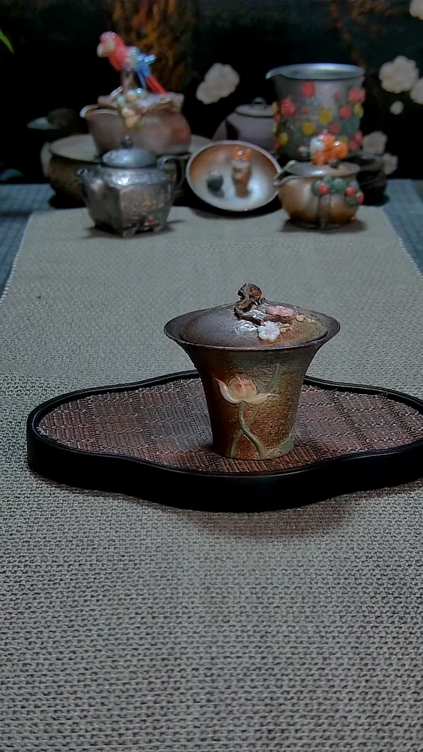 颜老师分享柴烧盖碗