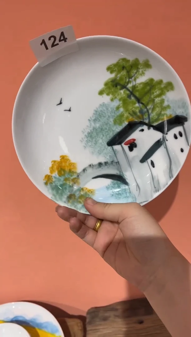 陶瓷景德镇高温釉中彩陶瓷餐具-仙女盘