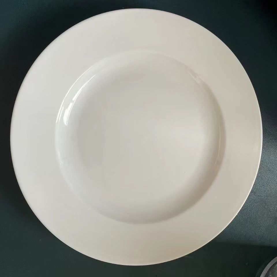 景德镇餐具【微瑕尾货】高白泥草帽盘