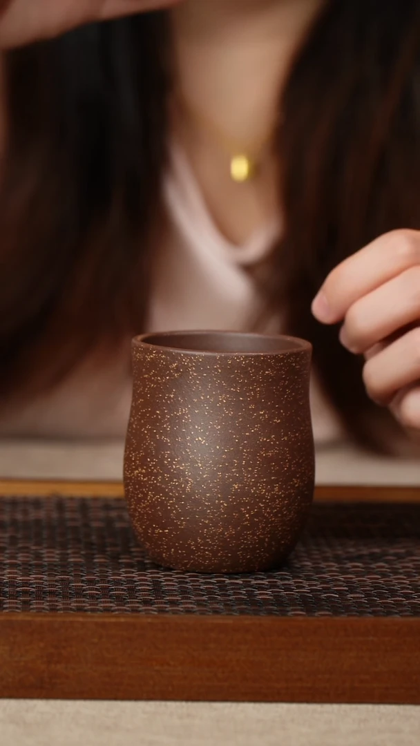 茶壶紫砂主人杯 紫泥铺砂 100cc