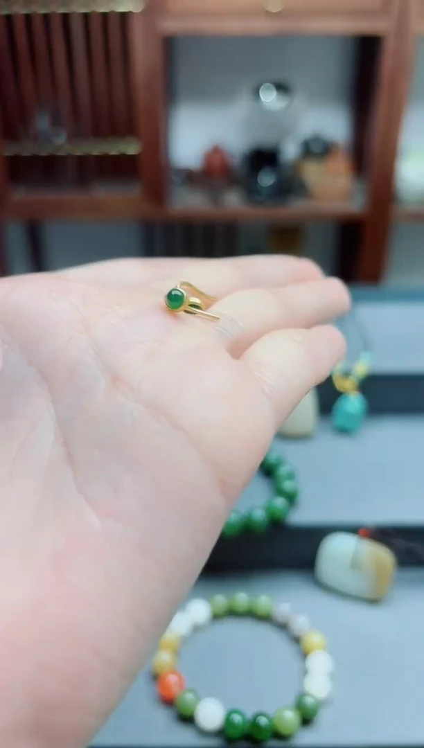 翡翠挂件银S925镶嵌s925银翡翠耳钩YD